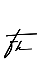 if you are searching for the best signature style for your name Fh. so please give up your signature search. here we have designed multiple signature styles  using Asem Kandis PERSONAL USE. Fh signature style 9 images and pictures png