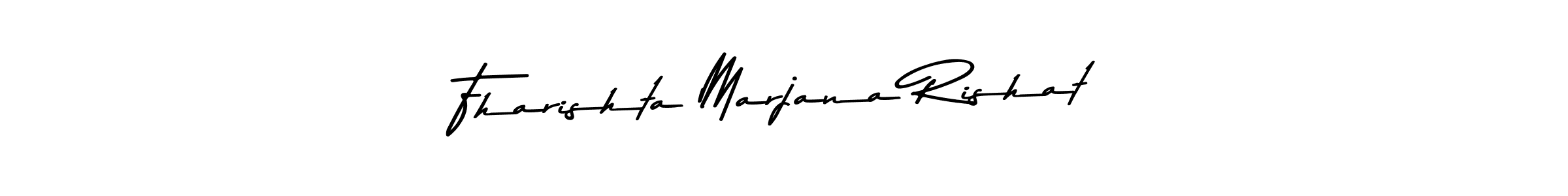 Make a beautiful signature design for name Fharishta Marjana Rishat. Use this online signature maker to create a handwritten signature for free. Fharishta Marjana Rishat signature style 9 images and pictures png