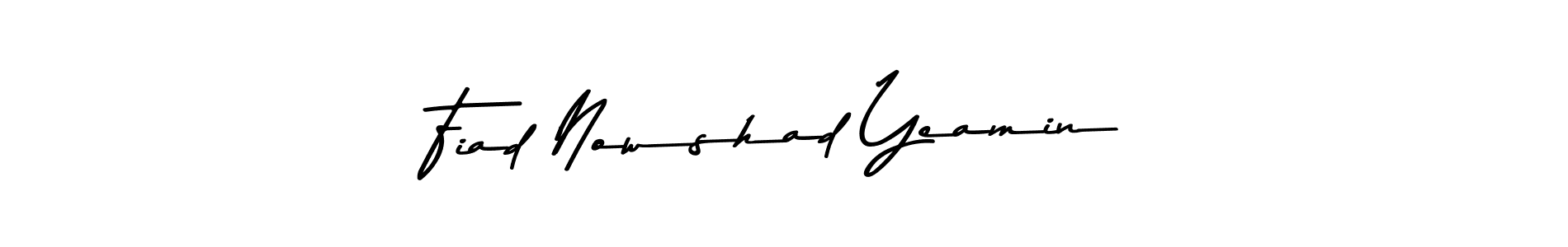 Create a beautiful signature design for name Fiad Nowshad Yeamin. With this signature (Asem Kandis PERSONAL USE) fonts, you can make a handwritten signature for free. Fiad Nowshad Yeamin signature style 9 images and pictures png
