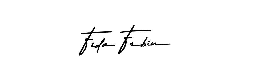 Design your own signature with our free online signature maker. With this signature software, you can create a handwritten (Asem Kandis PERSONAL USE) signature for name Fida Febin. Fida Febin signature style 9 images and pictures png