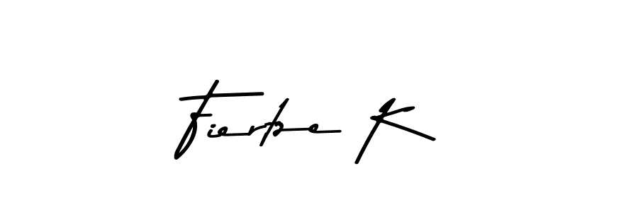 Here are the top 10 professional signature styles for the name Fiertze K. These are the best autograph styles you can use for your name. Fiertze K signature style 9 images and pictures png