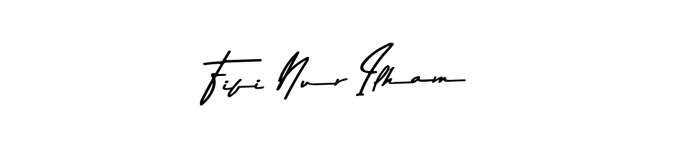 The best way (Asem Kandis PERSONAL USE) to make a short signature is to pick only two or three words in your name. The name Fifi Nur Ilham include a total of six letters. For converting this name. Fifi Nur Ilham signature style 9 images and pictures png