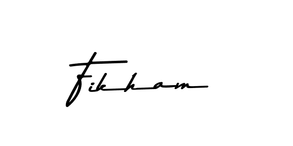 Design your own signature with our free online signature maker. With this signature software, you can create a handwritten (Asem Kandis PERSONAL USE) signature for name Fikham. Fikham signature style 9 images and pictures png