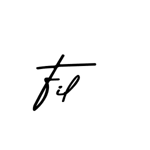 How to make Fil name signature. Use Asem Kandis PERSONAL USE style for creating short signs online. This is the latest handwritten sign. Fil signature style 9 images and pictures png