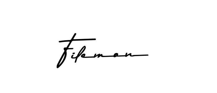 Create a beautiful signature design for name Filemon. With this signature (Asem Kandis PERSONAL USE) fonts, you can make a handwritten signature for free. Filemon signature style 9 images and pictures png