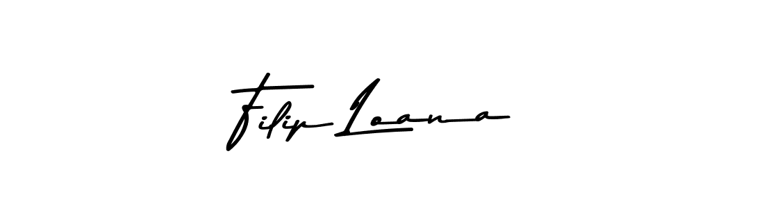 How to make Filip Loana signature? Asem Kandis PERSONAL USE is a professional autograph style. Create handwritten signature for Filip Loana name. Filip Loana signature style 9 images and pictures png