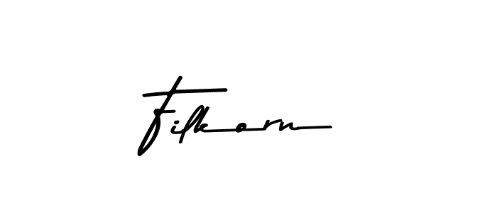 How to make Filkorn name signature. Use Asem Kandis PERSONAL USE style for creating short signs online. This is the latest handwritten sign. Filkorn signature style 9 images and pictures png