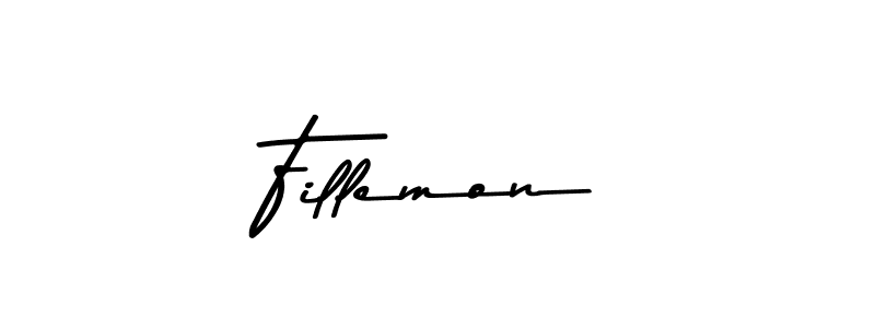 How to make Fillemon name signature. Use Asem Kandis PERSONAL USE style for creating short signs online. This is the latest handwritten sign. Fillemon signature style 9 images and pictures png