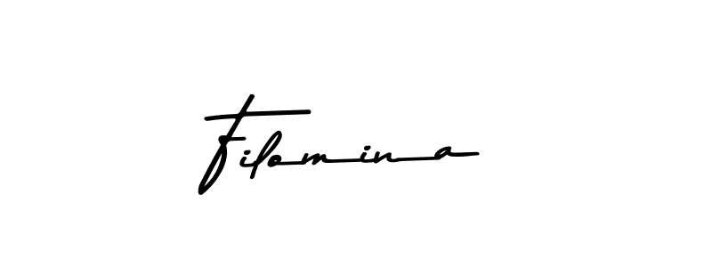 Use a signature maker to create a handwritten signature online. With this signature software, you can design (Asem Kandis PERSONAL USE) your own signature for name Filomina. Filomina signature style 9 images and pictures png