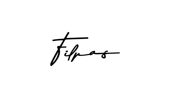 How to make Filpas name signature. Use Asem Kandis PERSONAL USE style for creating short signs online. This is the latest handwritten sign. Filpas signature style 9 images and pictures png