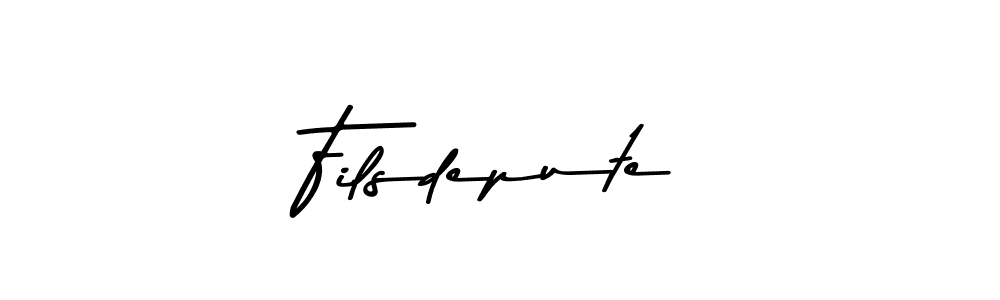 Make a beautiful signature design for name Filsdepute. With this signature (Asem Kandis PERSONAL USE) style, you can create a handwritten signature for free. Filsdepute signature style 9 images and pictures png