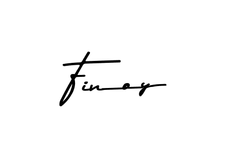 How to make Finoy name signature. Use Asem Kandis PERSONAL USE style for creating short signs online. This is the latest handwritten sign. Finoy signature style 9 images and pictures png