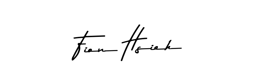 Asem Kandis PERSONAL USE is a professional signature style that is perfect for those who want to add a touch of class to their signature. It is also a great choice for those who want to make their signature more unique. Get Fion Hsieh name to fancy signature for free. Fion Hsieh signature style 9 images and pictures png