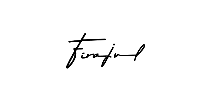 Use a signature maker to create a handwritten signature online. With this signature software, you can design (Asem Kandis PERSONAL USE) your own signature for name Firajul. Firajul signature style 9 images and pictures png