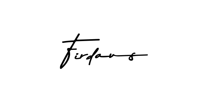 How to make Firdaus name signature. Use Asem Kandis PERSONAL USE style for creating short signs online. This is the latest handwritten sign. Firdaus signature style 9 images and pictures png