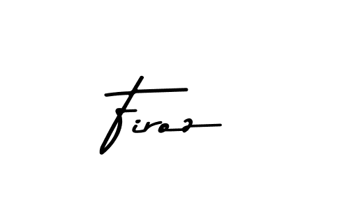 How to make Firoz name signature. Use Asem Kandis PERSONAL USE style for creating short signs online. This is the latest handwritten sign. Firoz signature style 9 images and pictures png