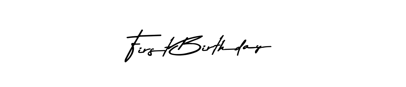 Similarly Asem Kandis PERSONAL USE is the best handwritten signature design. Signature creator online .You can use it as an online autograph creator for name First Birthday. First Birthday signature style 9 images and pictures png