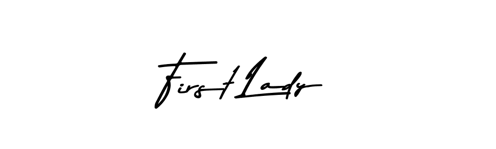 Create a beautiful signature design for name First Lady. With this signature (Asem Kandis PERSONAL USE) fonts, you can make a handwritten signature for free. First Lady signature style 9 images and pictures png