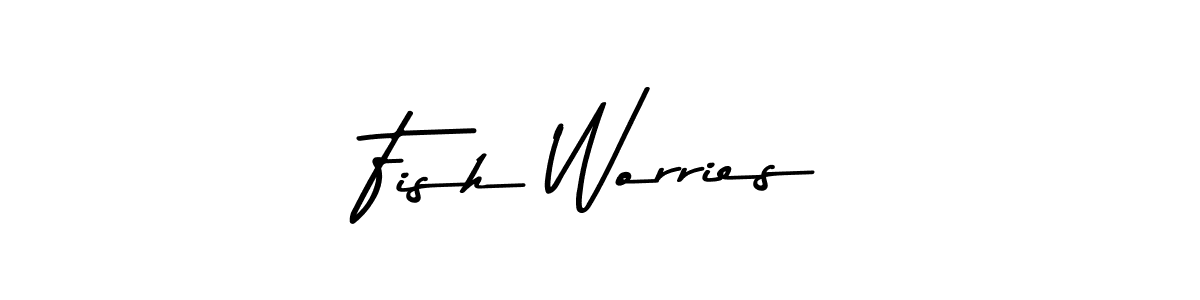 Here are the top 10 professional signature styles for the name Fish Worries. These are the best autograph styles you can use for your name. Fish Worries signature style 9 images and pictures png