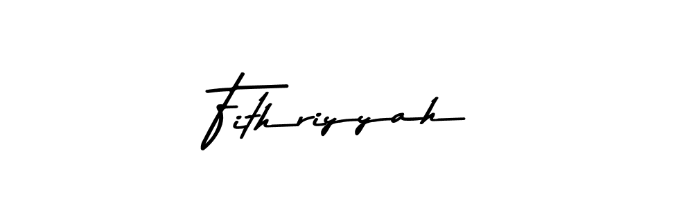 Create a beautiful signature design for name Fithriyyah. With this signature (Asem Kandis PERSONAL USE) fonts, you can make a handwritten signature for free. Fithriyyah signature style 9 images and pictures png