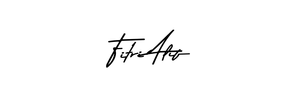 Make a beautiful signature design for name Fitri Alif. With this signature (Asem Kandis PERSONAL USE) style, you can create a handwritten signature for free. Fitri Alif signature style 9 images and pictures png