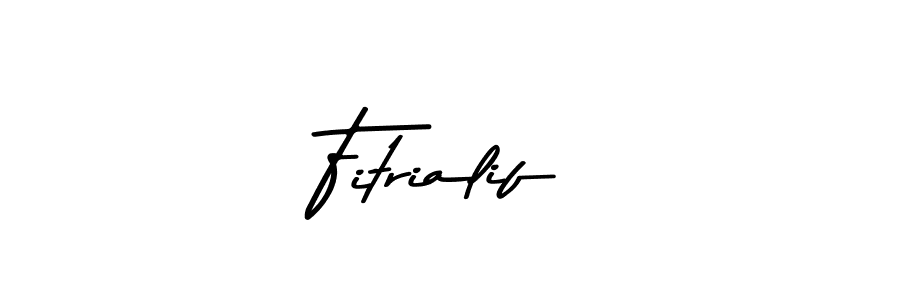 Fitrialif stylish signature style. Best Handwritten Sign (Asem Kandis PERSONAL USE) for my name. Handwritten Signature Collection Ideas for my name Fitrialif. Fitrialif signature style 9 images and pictures png