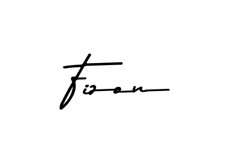 How to make Fizon name signature. Use Asem Kandis PERSONAL USE style for creating short signs online. This is the latest handwritten sign. Fizon signature style 9 images and pictures png
