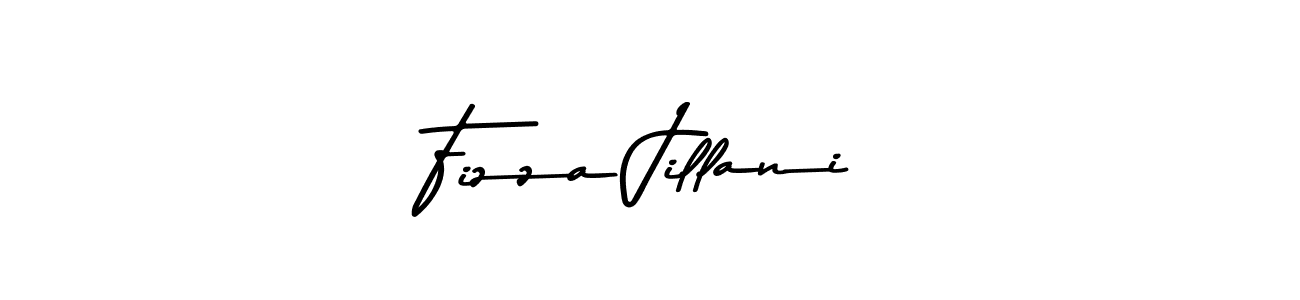How to make Fizza Jillani name signature. Use Asem Kandis PERSONAL USE style for creating short signs online. This is the latest handwritten sign. Fizza Jillani signature style 9 images and pictures png