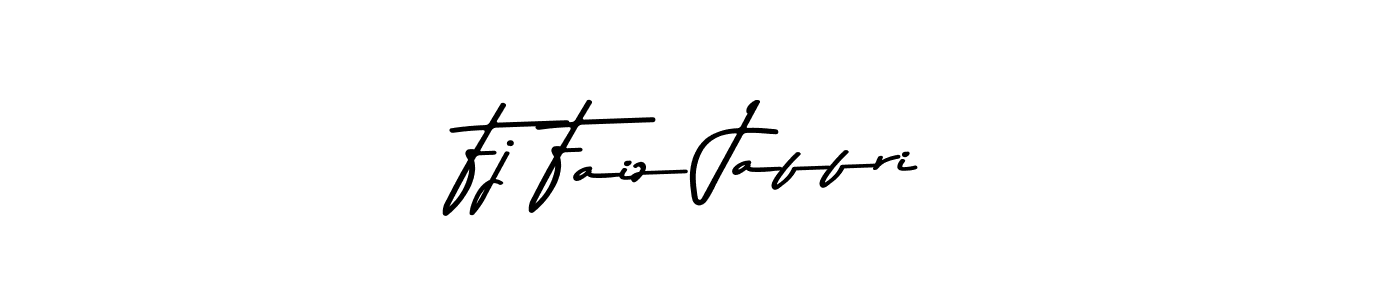 How to make Fj Faiz Jaffri name signature. Use Asem Kandis PERSONAL USE style for creating short signs online. This is the latest handwritten sign. Fj Faiz Jaffri signature style 9 images and pictures png