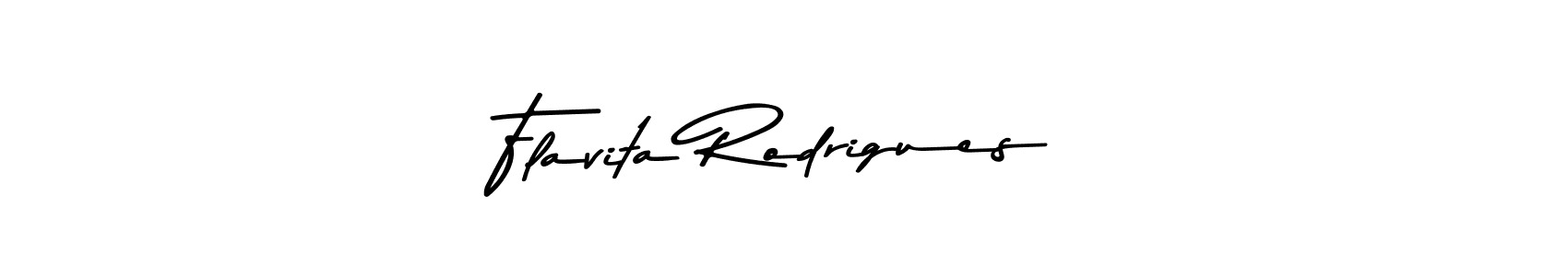 How to make Flavita Rodrigues name signature. Use Asem Kandis PERSONAL USE style for creating short signs online. This is the latest handwritten sign. Flavita Rodrigues signature style 9 images and pictures png