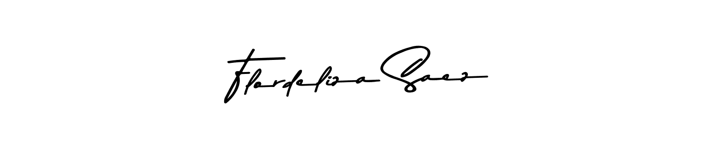 Make a beautiful signature design for name Flordeliza Saez. With this signature (Asem Kandis PERSONAL USE) style, you can create a handwritten signature for free. Flordeliza Saez signature style 9 images and pictures png