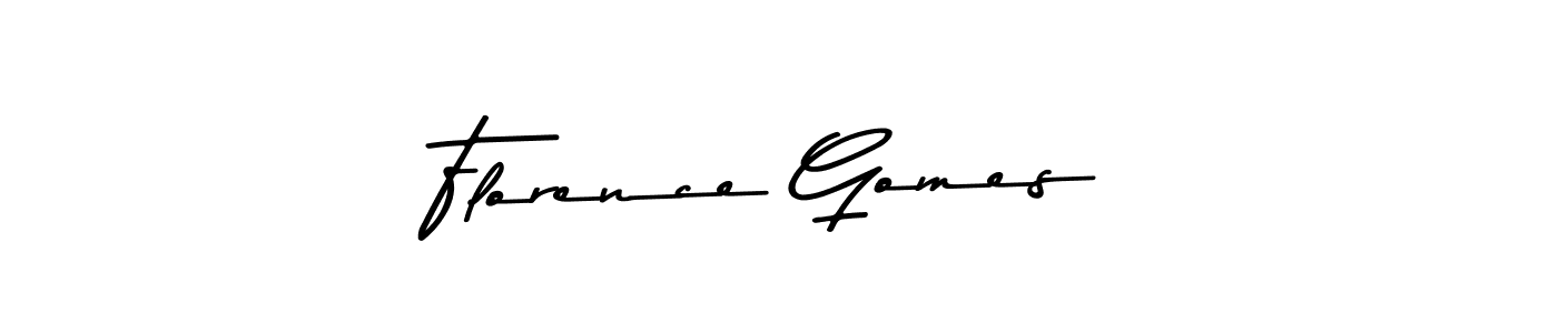 How to make Florence Gomes name signature. Use Asem Kandis PERSONAL USE style for creating short signs online. This is the latest handwritten sign. Florence Gomes signature style 9 images and pictures png