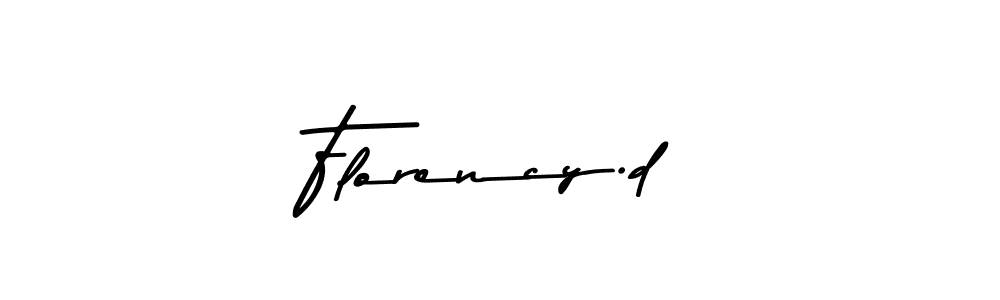 Florency.d stylish signature style. Best Handwritten Sign (Asem Kandis PERSONAL USE) for my name. Handwritten Signature Collection Ideas for my name Florency.d. Florency.d signature style 9 images and pictures png