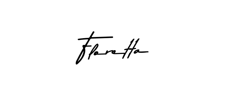 Create a beautiful signature design for name Floretta. With this signature (Asem Kandis PERSONAL USE) fonts, you can make a handwritten signature for free. Floretta signature style 9 images and pictures png