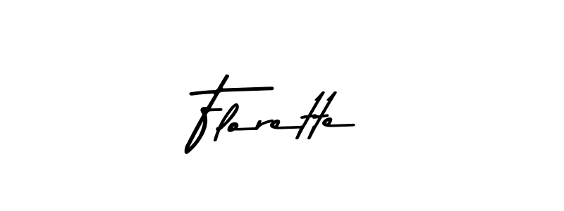 Use a signature maker to create a handwritten signature online. With this signature software, you can design (Asem Kandis PERSONAL USE) your own signature for name Florette. Florette signature style 9 images and pictures png