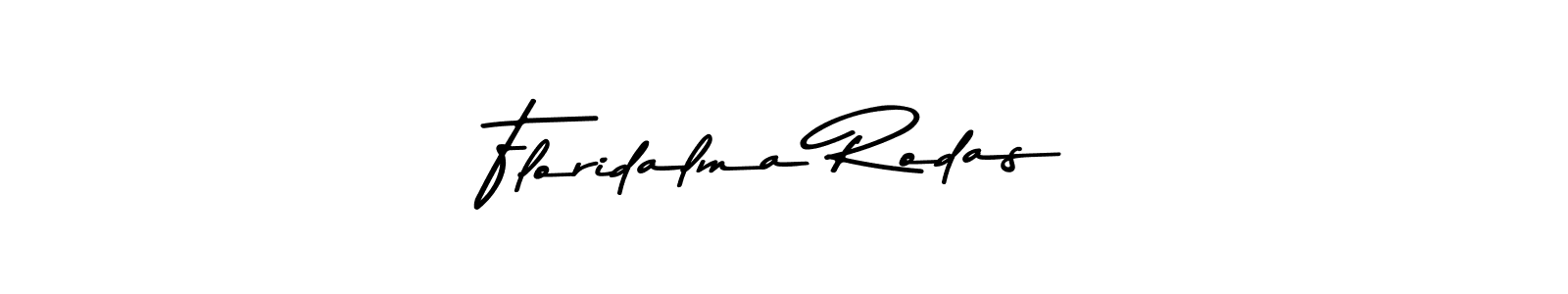 How to make Floridalma Rodas name signature. Use Asem Kandis PERSONAL USE style for creating short signs online. This is the latest handwritten sign. Floridalma Rodas signature style 9 images and pictures png