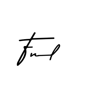 Make a beautiful signature design for name Fnl. With this signature (Asem Kandis PERSONAL USE) style, you can create a handwritten signature for free. Fnl signature style 9 images and pictures png