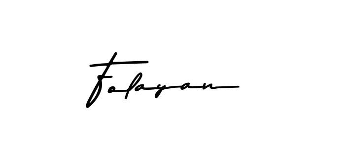 Create a beautiful signature design for name Folayan. With this signature (Asem Kandis PERSONAL USE) fonts, you can make a handwritten signature for free. Folayan signature style 9 images and pictures png