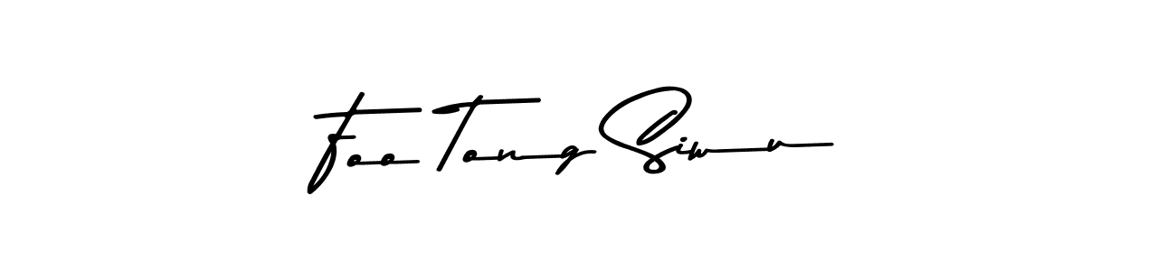 Design your own signature with our free online signature maker. With this signature software, you can create a handwritten (Asem Kandis PERSONAL USE) signature for name Foo Tong Siwu. Foo Tong Siwu signature style 9 images and pictures png