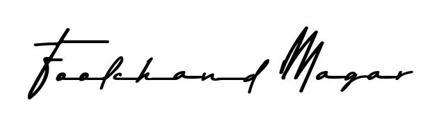 A classic penmanship look for Foolchand Magar. The Asem Kandis PERSONAL USE font brings timeless elegance and confidence to every signed document. Foolchand Magar signature style 9 images and pictures png