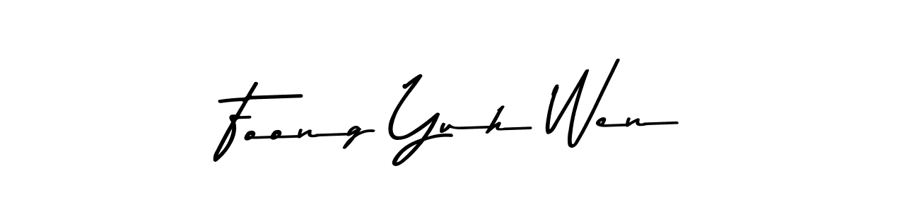 Create a beautiful signature design for name Foong Yuh Wen. With this signature (Asem Kandis PERSONAL USE) fonts, you can make a handwritten signature for free. Foong Yuh Wen signature style 9 images and pictures png