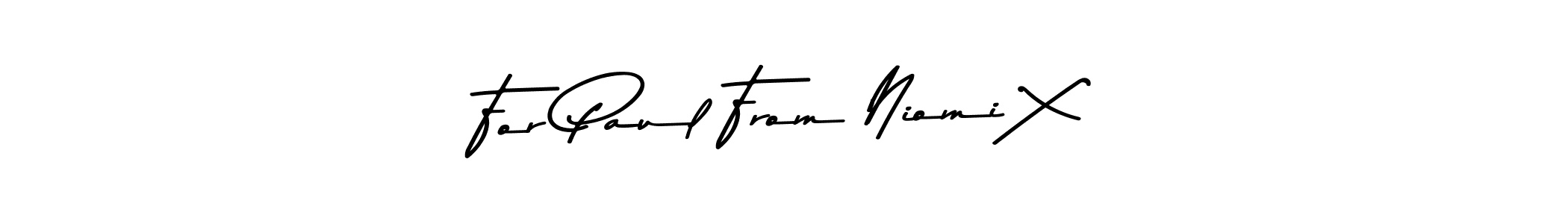 Similarly Asem Kandis PERSONAL USE is the best handwritten signature design. Signature creator online .You can use it as an online autograph creator for name For Paul From Niomi X. For Paul From Niomi X signature style 9 images and pictures png