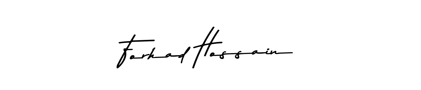 How to make Forhad Hossain name signature. Use Asem Kandis PERSONAL USE style for creating short signs online. This is the latest handwritten sign. Forhad Hossain signature style 9 images and pictures png