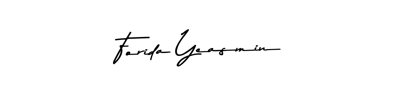 Make a beautiful signature design for name Forida Yeasmin. Use this online signature maker to create a handwritten signature for free. Forida Yeasmin signature style 9 images and pictures png