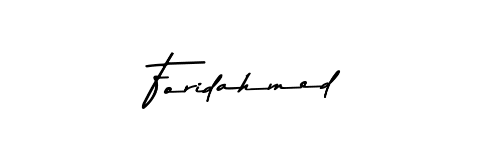 Design your own signature with our free online signature maker. With this signature software, you can create a handwritten (Asem Kandis PERSONAL USE) signature for name Foridahmed. Foridahmed signature style 9 images and pictures png