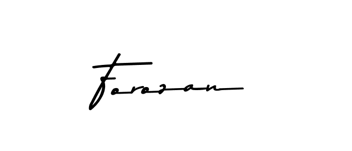 Use a signature maker to create a handwritten signature online. With this signature software, you can design (Asem Kandis PERSONAL USE) your own signature for name Forozan. Forozan signature style 9 images and pictures png