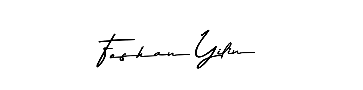 Use a signature maker to create a handwritten signature online. With this signature software, you can design (Asem Kandis PERSONAL USE) your own signature for name Foshan Yilin. Foshan Yilin signature style 9 images and pictures png