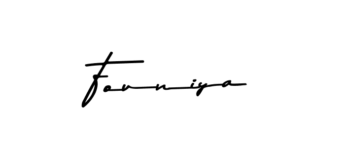 Use a signature maker to create a handwritten signature online. With this signature software, you can design (Asem Kandis PERSONAL USE) your own signature for name Founiya. Founiya signature style 9 images and pictures png
