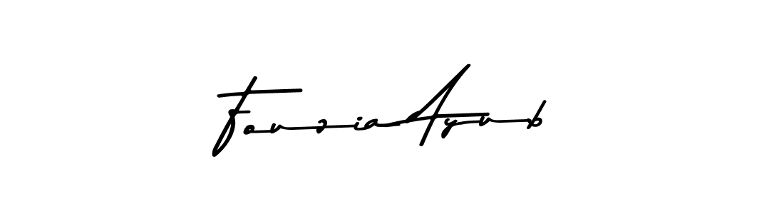 The best way (Asem Kandis PERSONAL USE) to make a short signature is to pick only two or three words in your name. The name Fouzia Ayub include a total of six letters. For converting this name. Fouzia Ayub signature style 9 images and pictures png