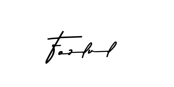 How to make Fozlul name signature. Use Asem Kandis PERSONAL USE style for creating short signs online. This is the latest handwritten sign. Fozlul signature style 9 images and pictures png